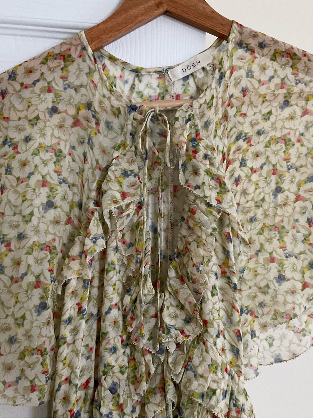 Doen Antoinette Dress - yellow Victorian floral - XS - ALTERATION - Picture 7 of 16